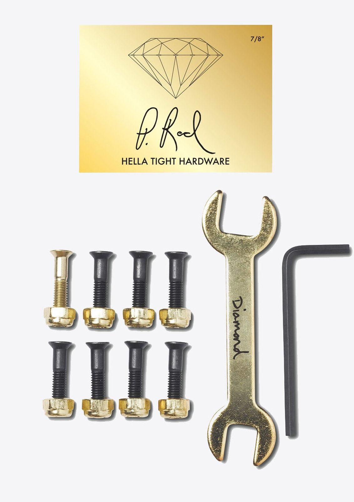 Diamond Supply Co. P. Rod 7/8" Allen Hardware - GOLD