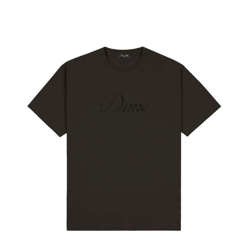 Dime Cursive T-shirt-(vintage black)